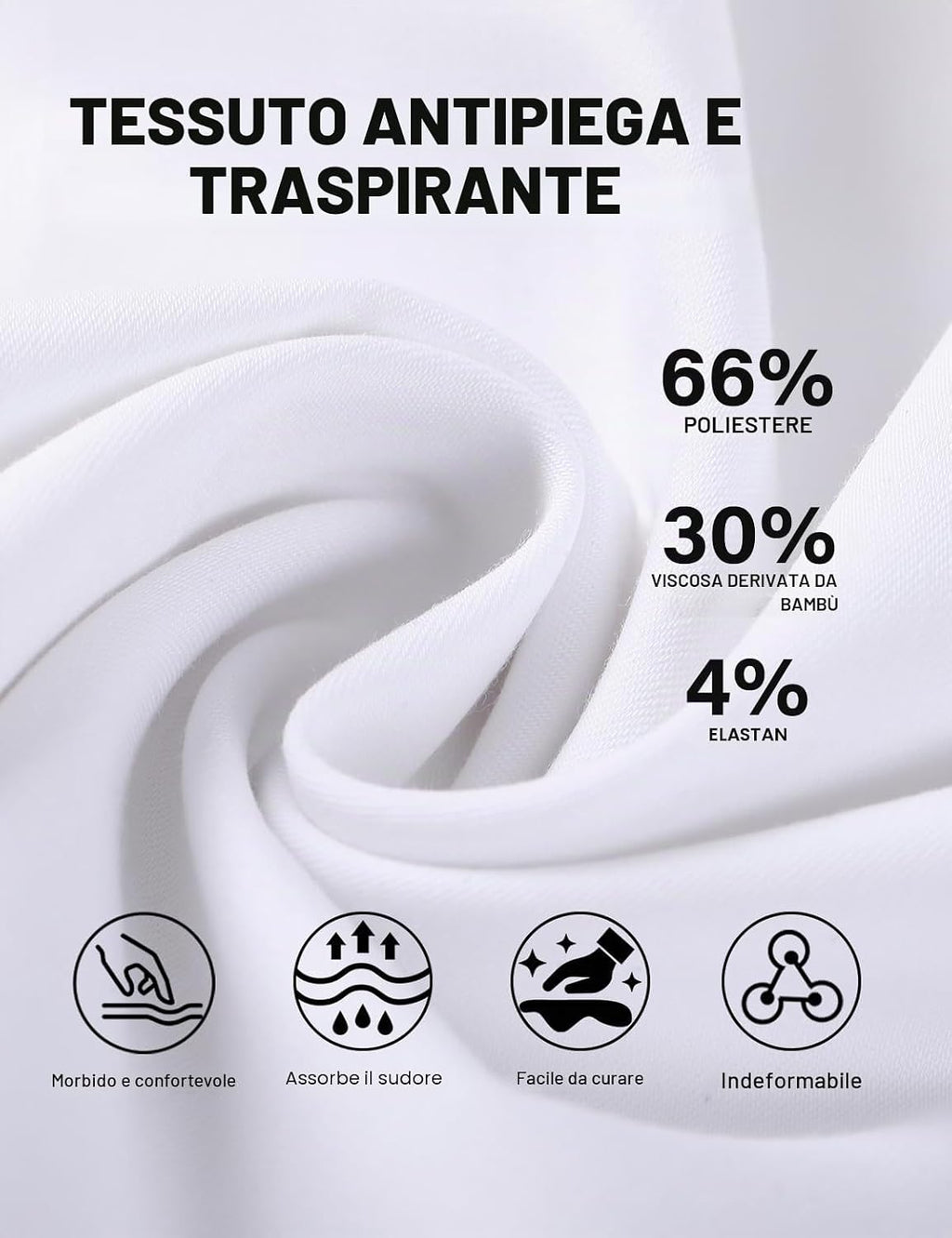 Camicia uomo manica lunga idrorepellente e antimacchia
