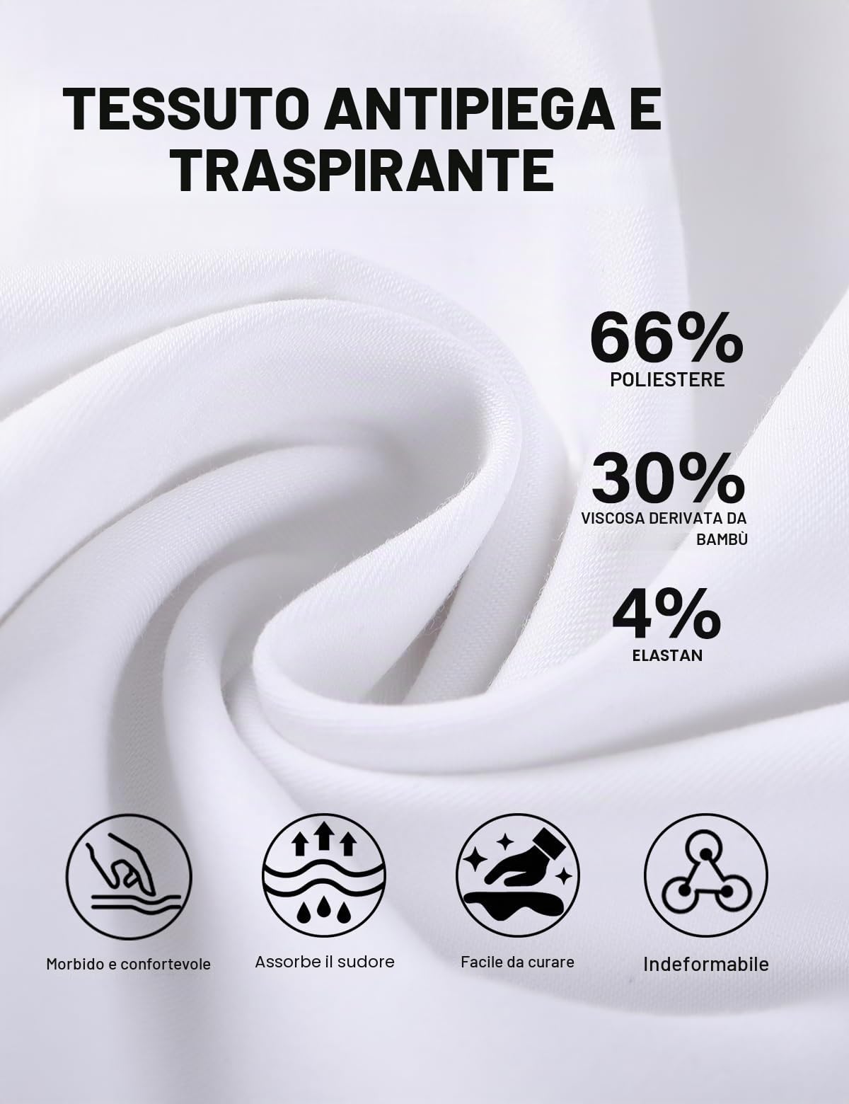 Camicia uomo manica lunga idrorepellente e antimacchia