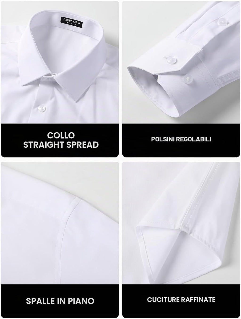Camicia uomo manica lunga idrorepellente e antimacchia