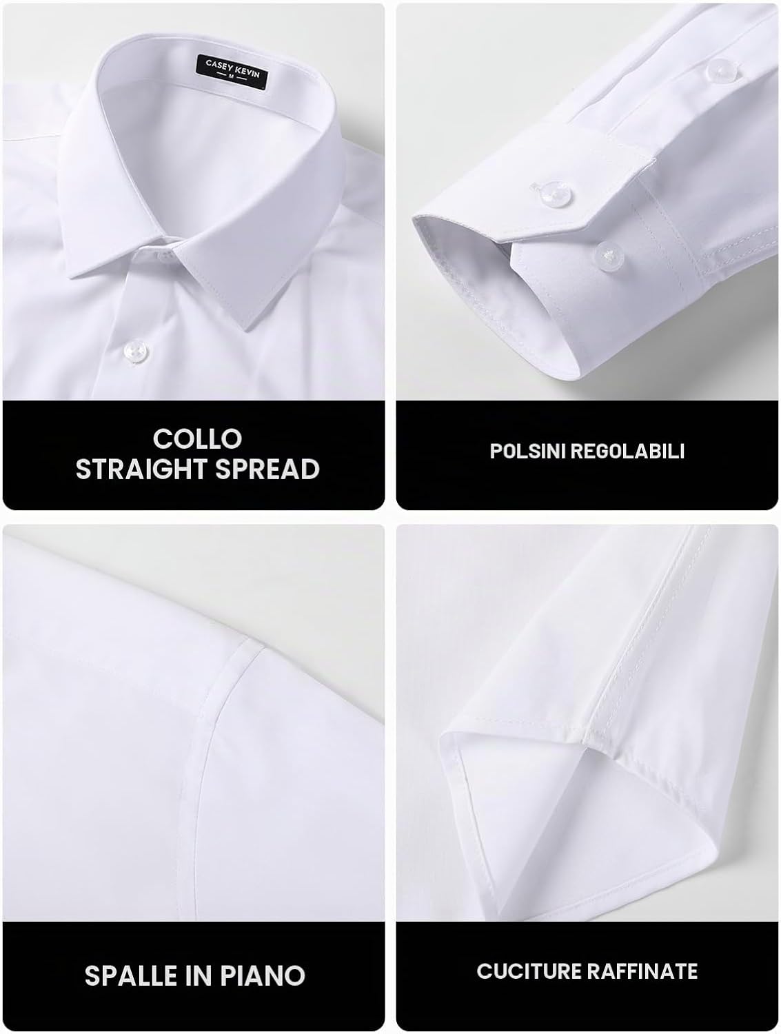 Camicia uomo manica lunga idrorepellente e antimacchia