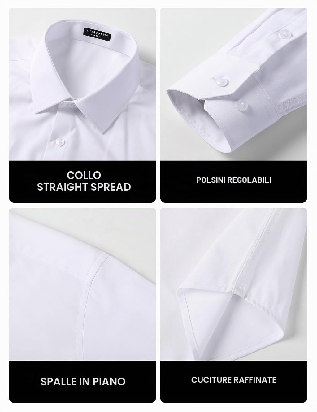 Camicia uomo manica lunga idrorepellente e antimacchia
