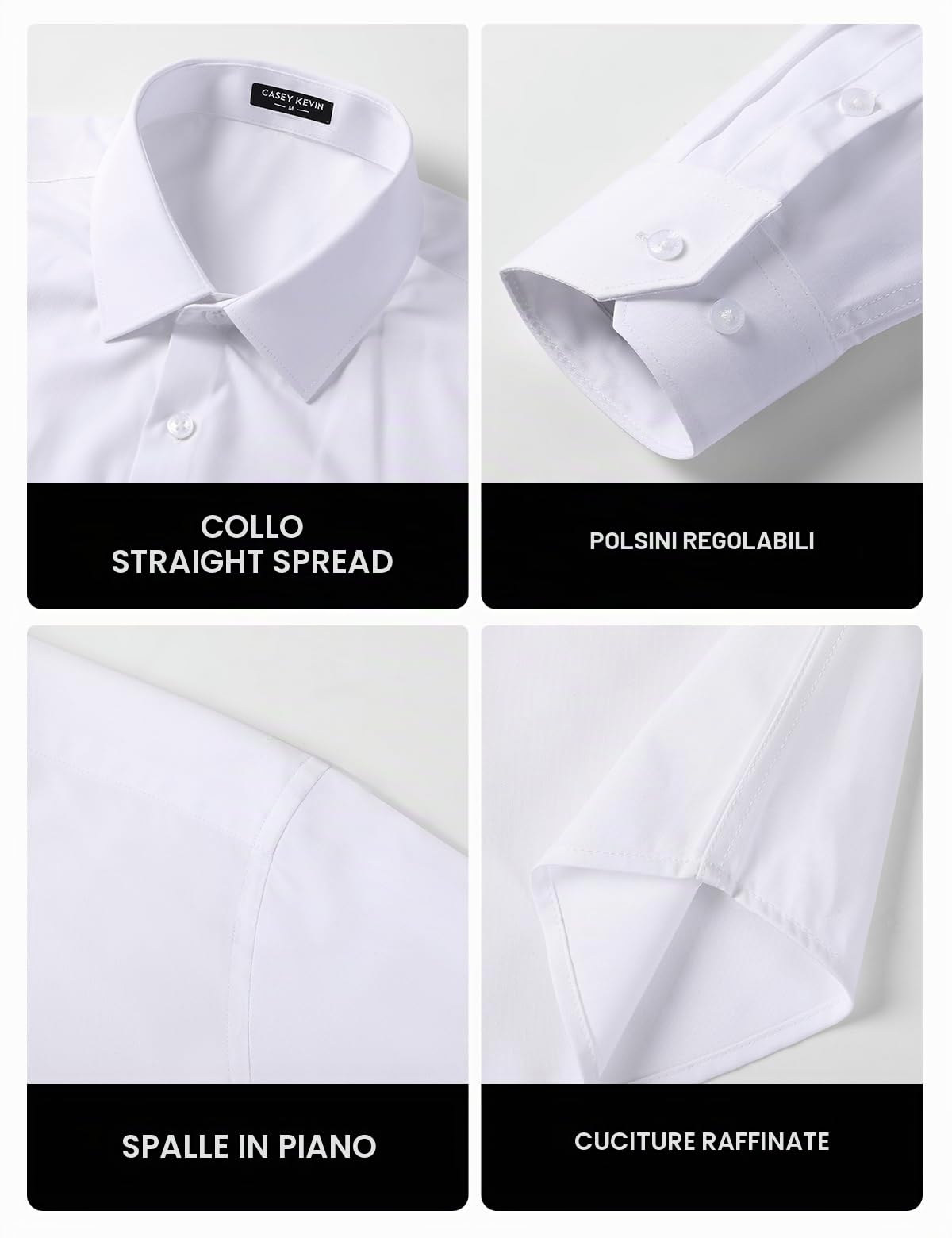 Camicia uomo manica lunga idrorepellente e antimacchia