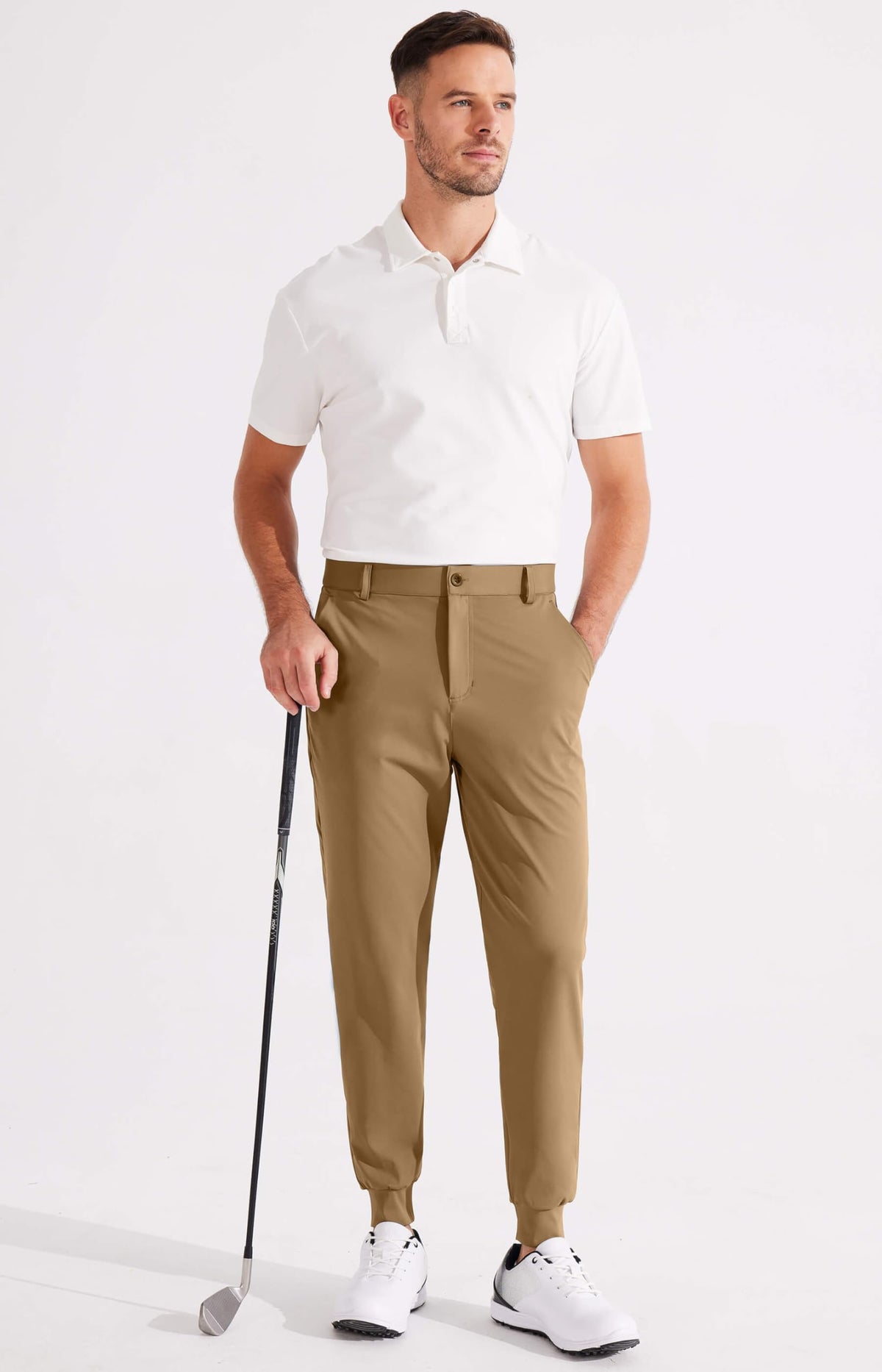 Pantaloni da Golf da Uomo Elasticizzati Slim Fit