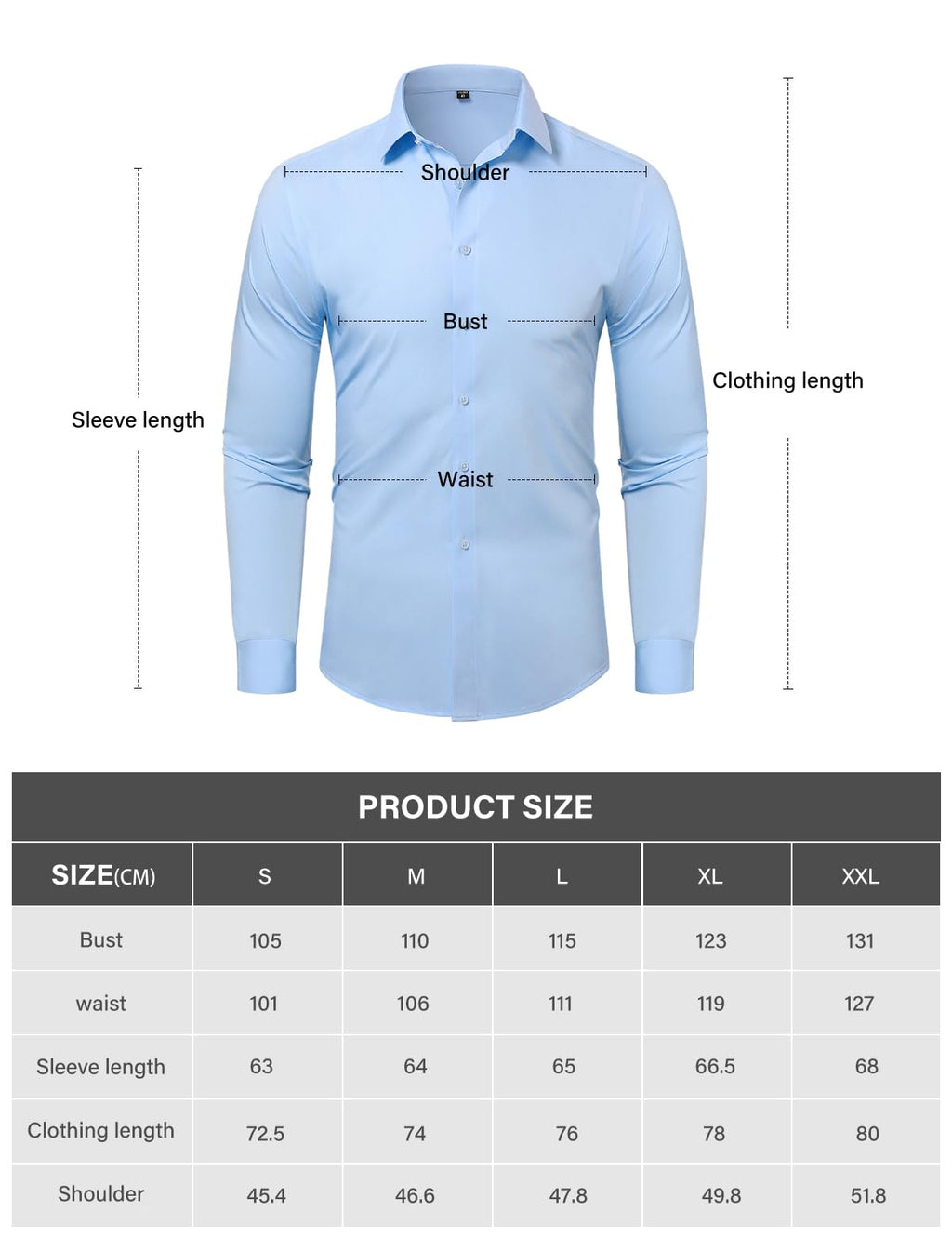 Camicia uomo manica lunga idrorepellente e antimacchia