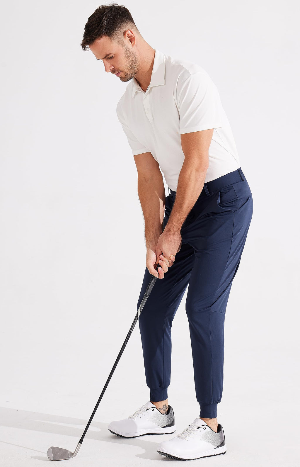 Pantaloni da Golf da Uomo Elasticizzati Slim Fit
