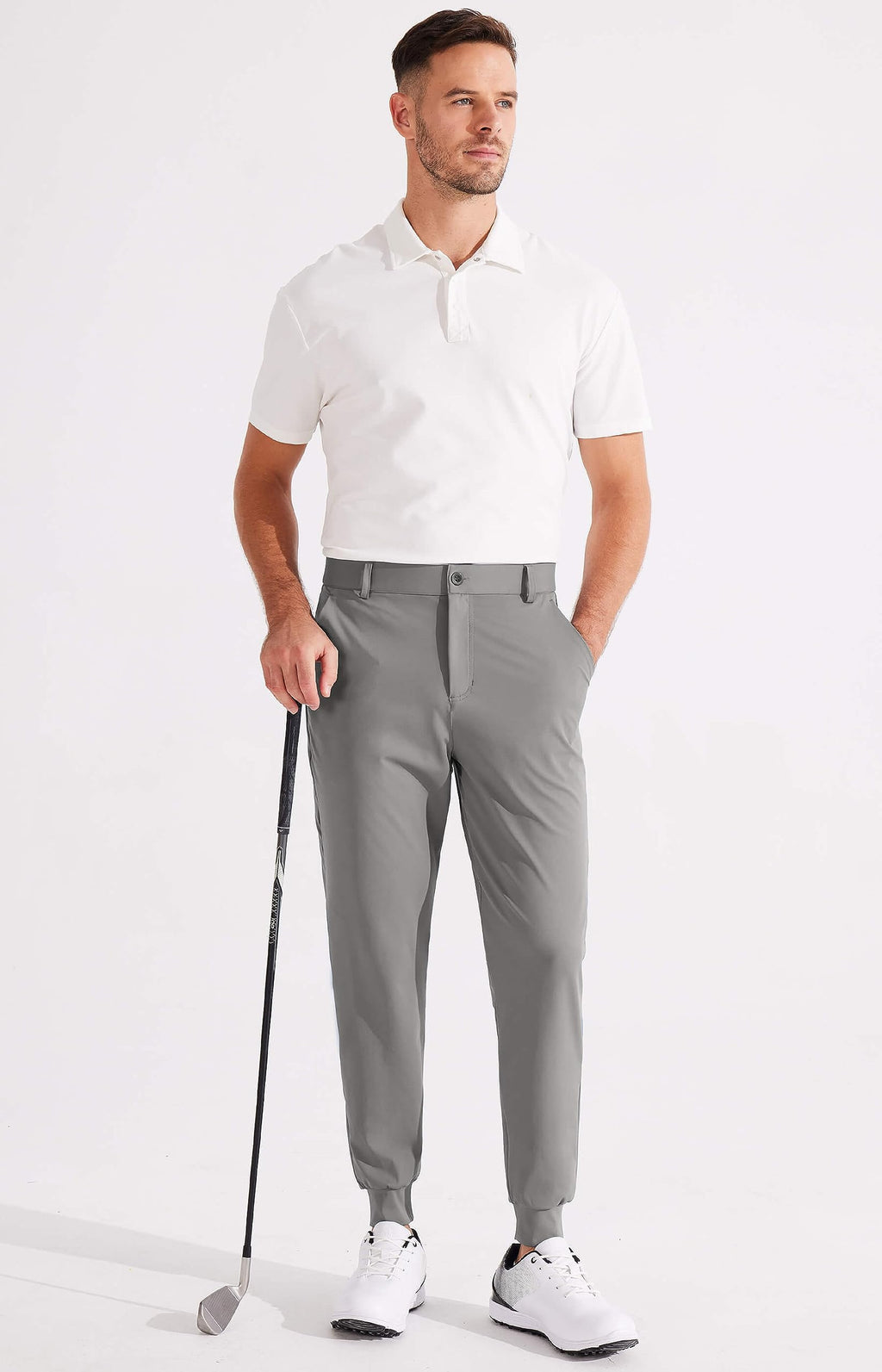 Pantaloni da Golf da Uomo Elasticizzati Slim Fit