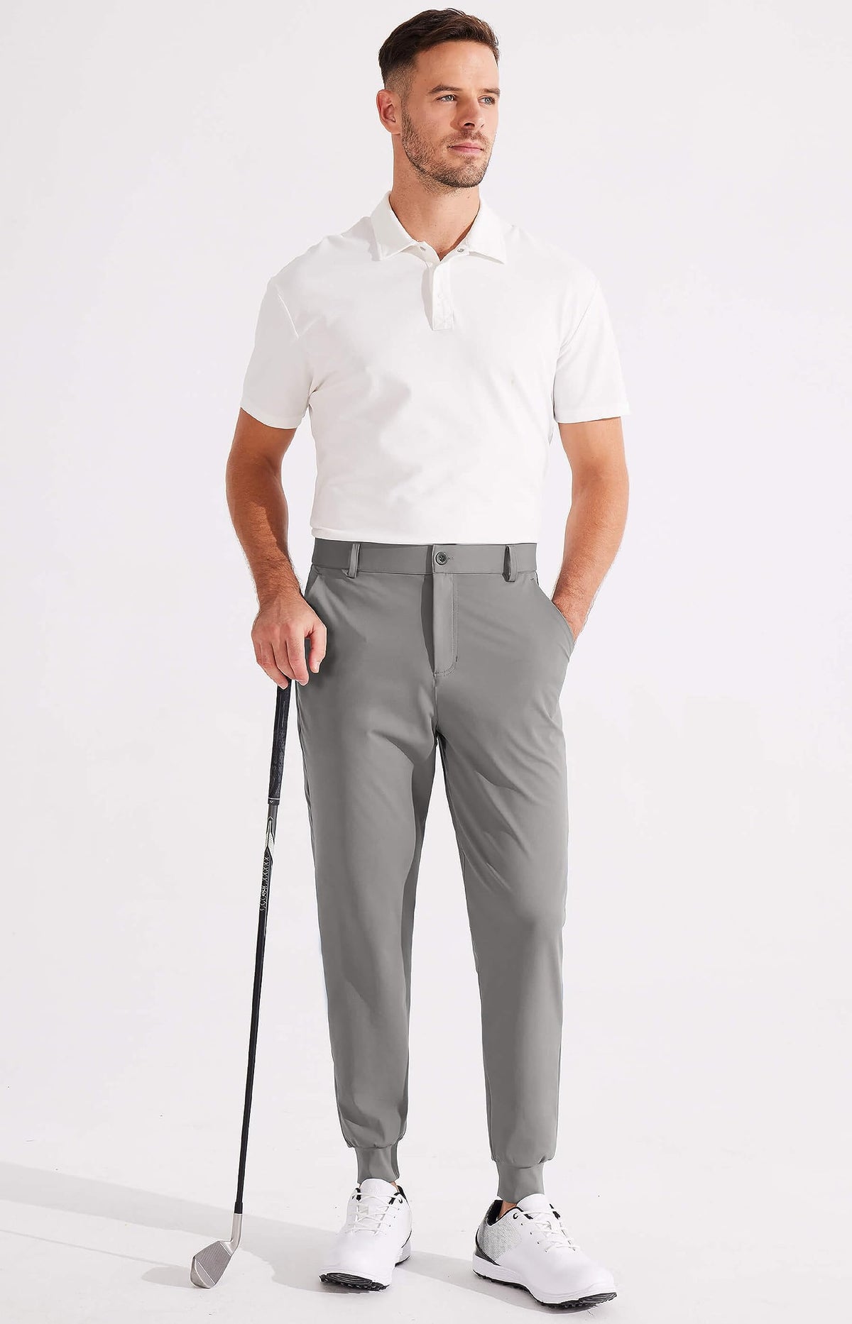 Pantaloni da Golf da Uomo Elasticizzati Slim Fit