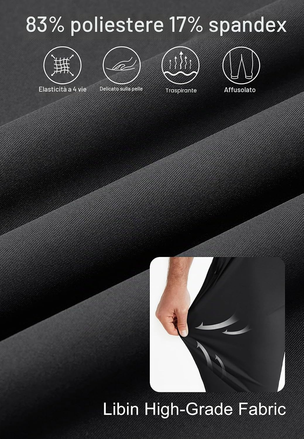 Pantaloni da Golf da Uomo Elasticizzati Slim Fit
