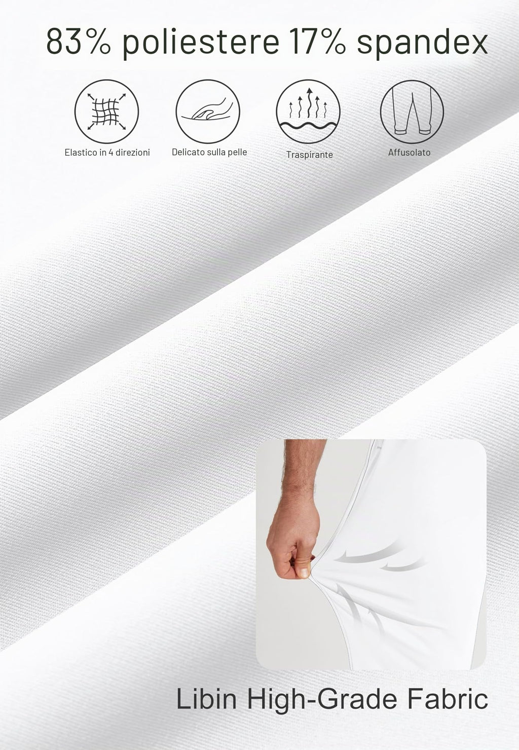 Pantaloni da Golf da Uomo Elasticizzati Slim Fit