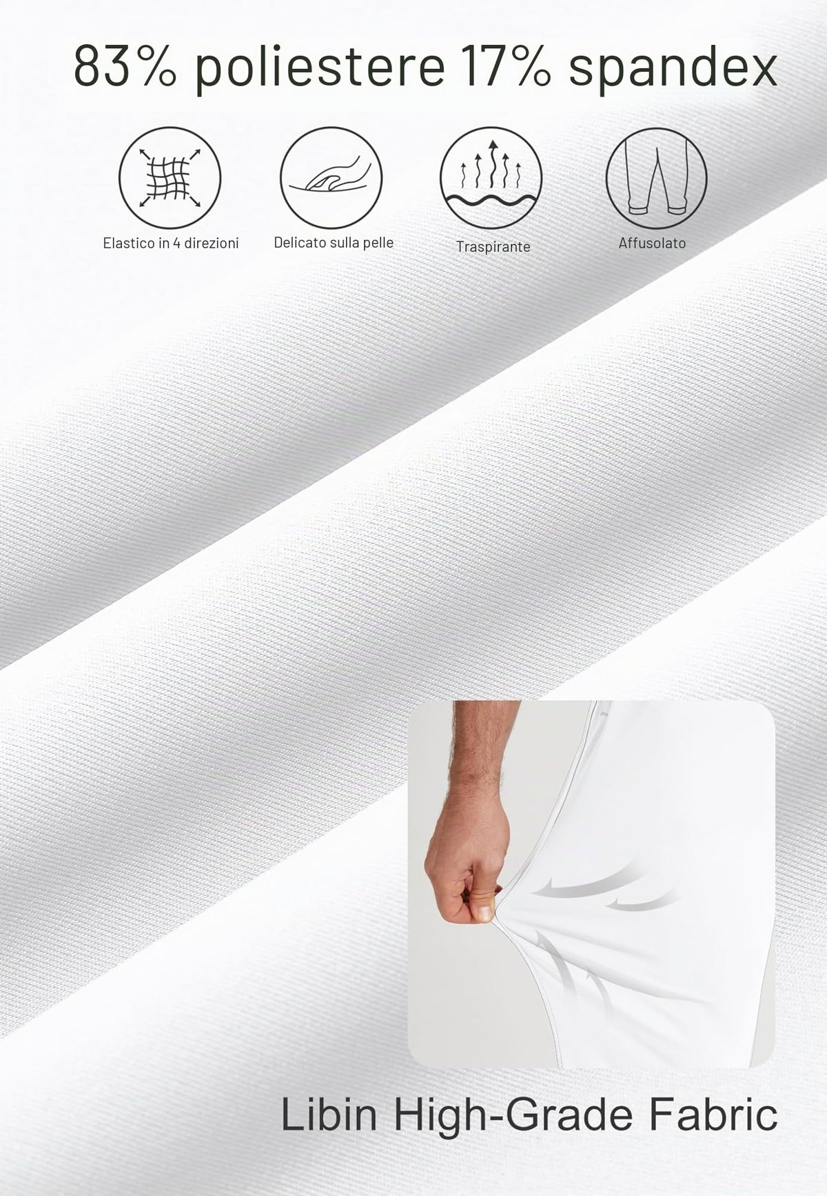 Pantaloni da Golf da Uomo Elasticizzati Slim Fit