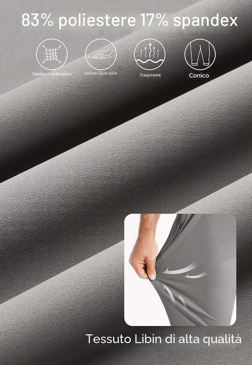 Pantaloni da Golf da Uomo Elasticizzati Slim Fit