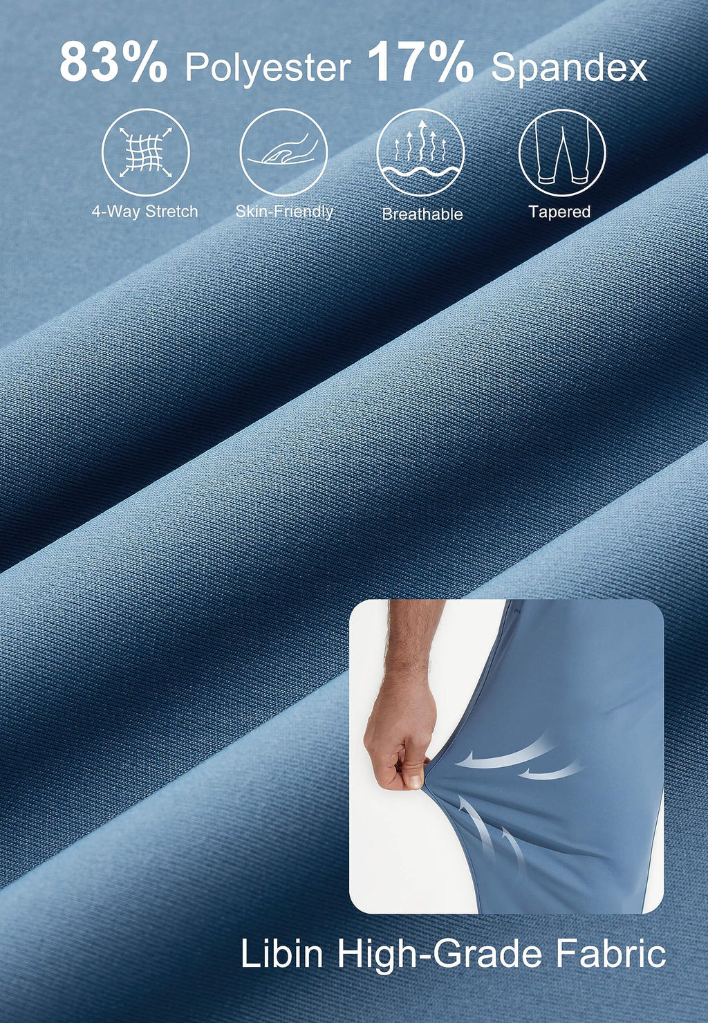 Pantaloni da Golf da Uomo Elasticizzati Slim Fit