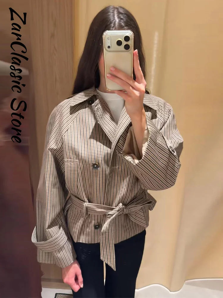 Cappotto da Donna a Quadri Vintage