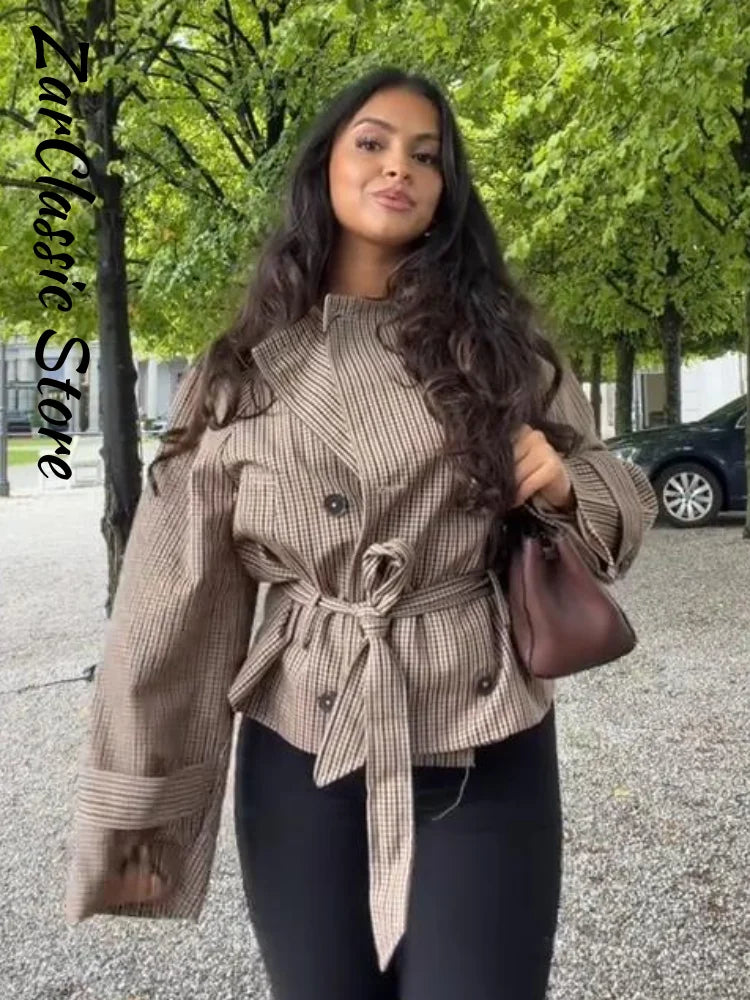 Cappotto da Donna a Quadri Vintage